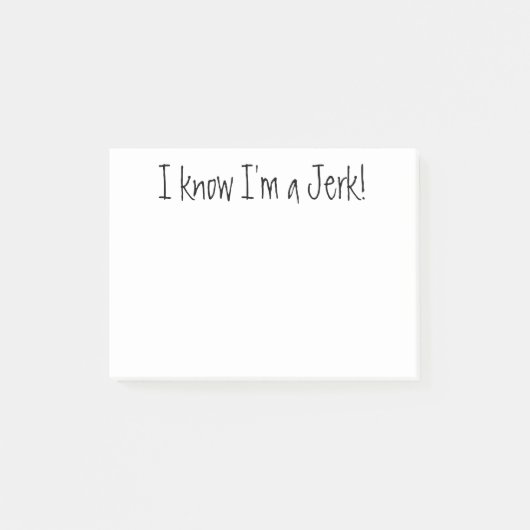 俺はバカだ!白黒投稿メモ ポストイット (正面)