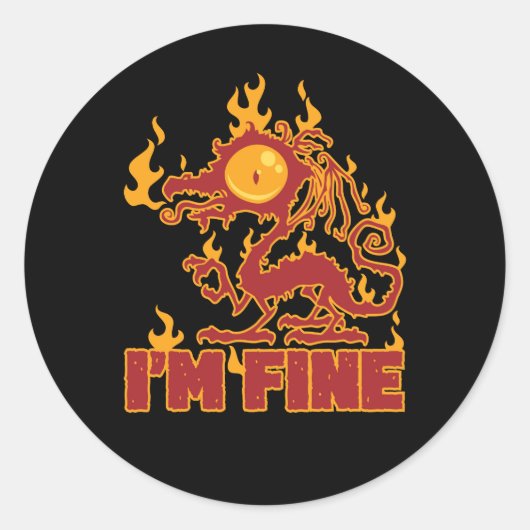 俺はバーニング素晴らし・ドラゴンだ ラウンドシール (正面)