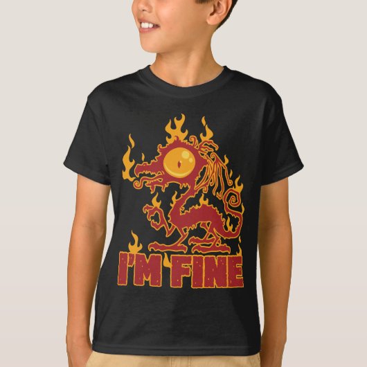 俺はバーニング素晴らし・ドラゴンだ Tシャツ (正面)