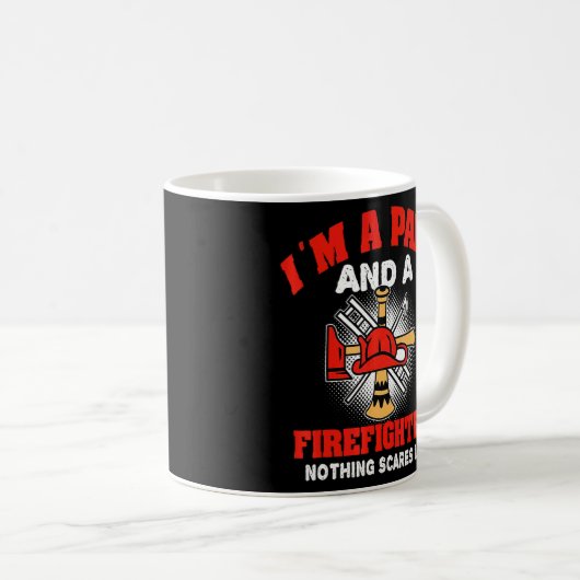 俺はパパと消防士を脅かすものはない コーヒーマグカップ (正面右)