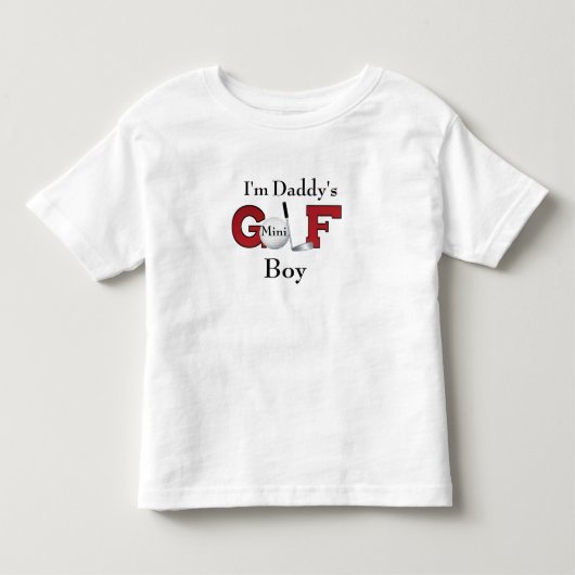 俺はパパのミニゴルフボーイだ トドラーTシャツ (正面)