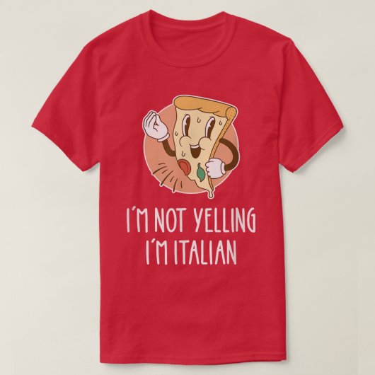俺はピザプンイタリアだイタリアンと叫んおもしろいじゃねえ Tシャツ (デザイン正面)
