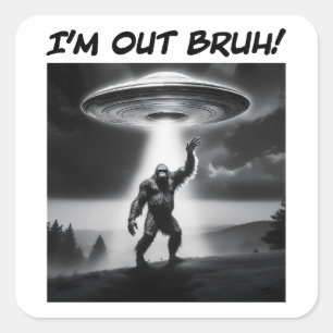 俺はブルーを追い出した！ビッグフットUFO スクエアシール