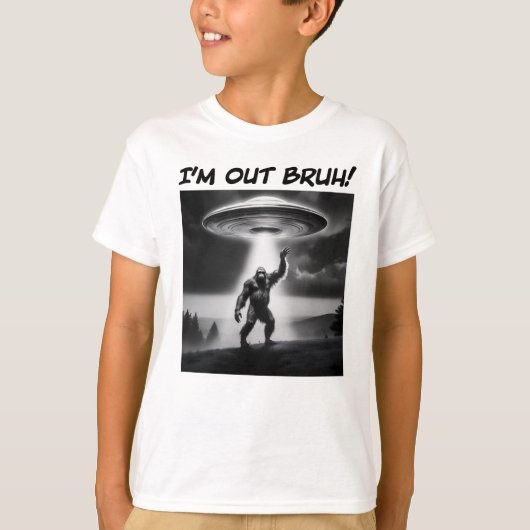 俺はブルーを追い出した！Bigfoot UFOキッズ Tシャツ (正面)