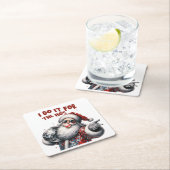 俺はホーズのためにレトロ・サンタ スクエアペーパーコースター (インサイチュ)