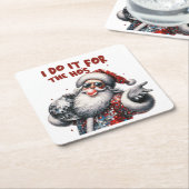 俺はホーズのためにレトロ・サンタ スクエアペーパーコースター (アングル)