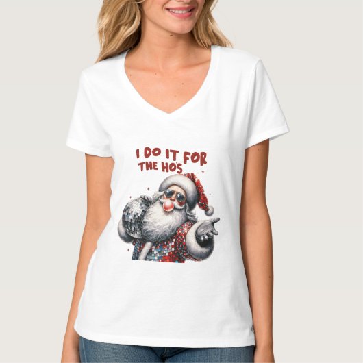 俺はホーズのためにレトロ・サンタ Tシャツ (正面)