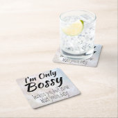 俺はボッシー《写真》ぼけ味だ スクエアペーパーコースター (インサイチュ)