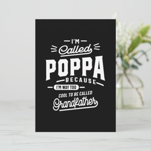 俺はポッパと呼ばれてるんだな俺はギフトが多いから サンキューカード (スタンド正面)