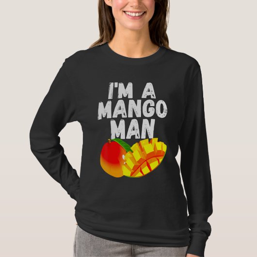 俺はマンゴー男でジューシーなマンゴーだ Tシャツ (正面)