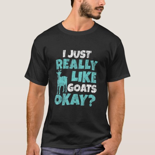 俺はヤギを抱えて大丈夫だ Tシャツ (正面)