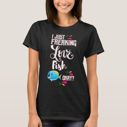 俺はラブフィッシュOkyを自由に愛してる? Tシャツ (正面)