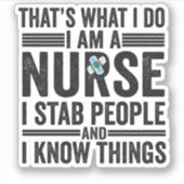 俺は人を刺すナースだおもしろい シール (正面)