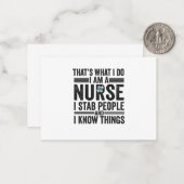 俺は人を刺すナースだおもしろい ノートカード (正面/裏面インサイチュ)