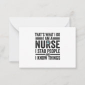 俺は人を刺すナースだおもしろい ノートカード (正面)