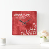 俺は何でも退職した! スクエア壁時計 (ホーム)