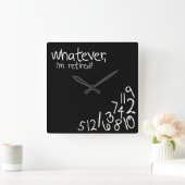 俺は何でも退職した! スクエア壁時計 (ホーム)
