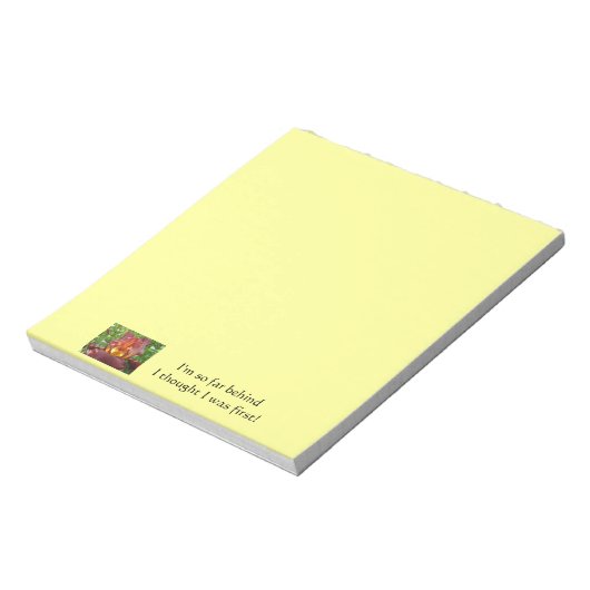 俺は先だって後ろ考えに来たぞ！ユーモア ノートパッド (回転)