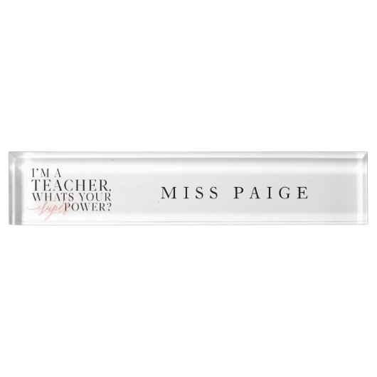 俺は先生だ君の力すごいは？ デスクネームプレート (正面)