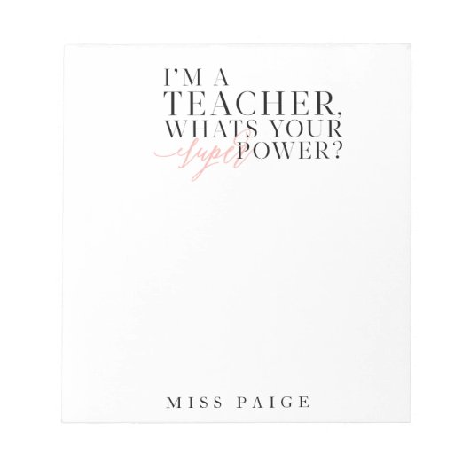 俺は先生だ君の力すごいは？ ノートパッド (正面)