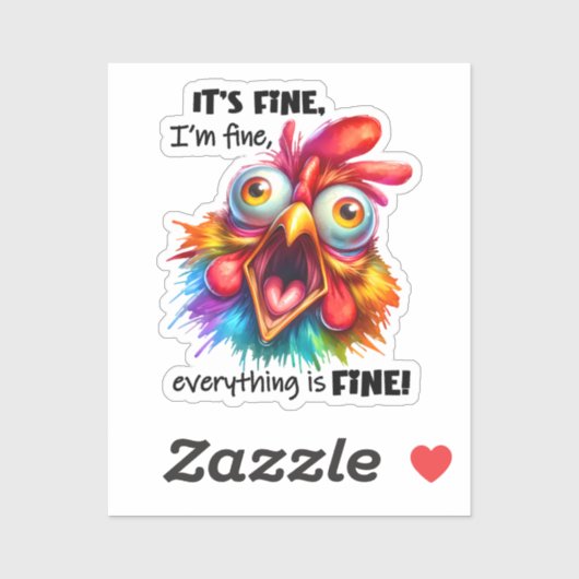 俺は全素晴らしてチキン素晴らしだおもしろい シール (シート)