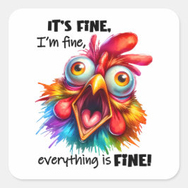 俺は全素晴らしてチキン素晴らしだおもしろい スクエアシール