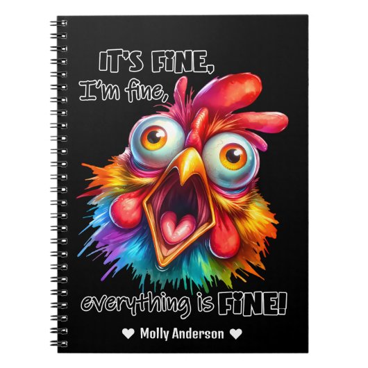 俺は全素晴らしてチキン素晴らしだおもしろい ノートブック (正面)