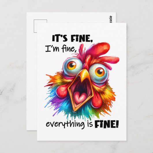 俺は全素晴らしてチキン素晴らしだおもしろい ポストカード (正面/裏面)