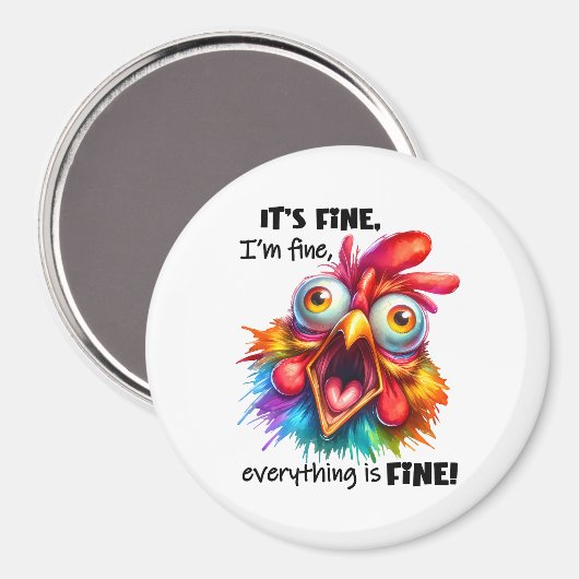 俺は全素晴らしてチキン素晴らしだおもしろい マグネット (正面/裏面)