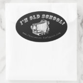 俺は古い学校だ! 楕円形シール (バッグ)