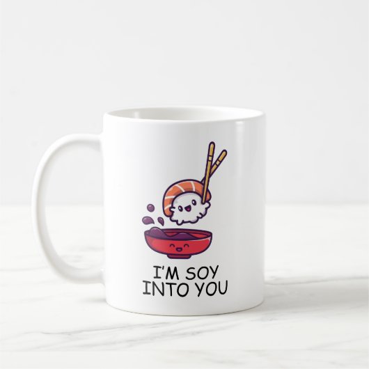 俺は君の中に大豆だ コーヒーマグカップ (左)