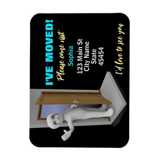 俺は引っ越しカスタムた写真カード移動 マグネット (縦)