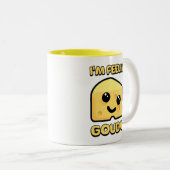 俺は感じ郷田だ!かわいいチーズの漫画 ツートーンマグカップ (正面右)