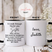 俺は火の中を歩いてあげるよ火は焚かないで マグカップ