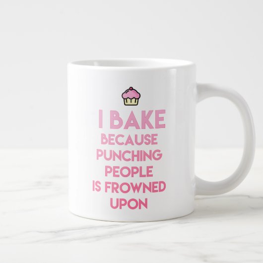 俺は焼く！おもしろいベーキング引用文 ジャンボコーヒーマグカップ (右)