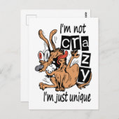 俺は熱狂する違うユニークよ風変わり犬 ポストカード (正面/裏面)