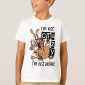 俺は熱狂する違うユニークよ風変わり犬 Tシャツ (正面)
