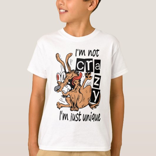 俺は熱狂する違うユニークよ風変わり犬 Tシャツ (正面)