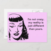 俺は現実熱狂するは単なる違う ポストカード (正面/裏面)