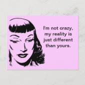 俺は現実熱狂するは単なる違う ポストカード (正面)