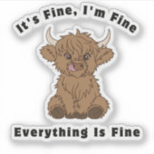 俺は素晴らし全てハイラ素晴らしンド素晴らし牛だ シール (正面)