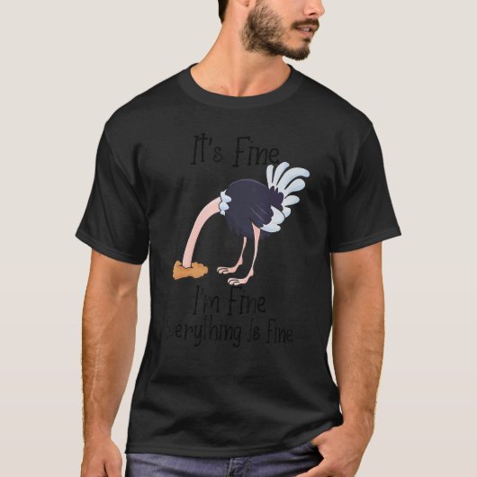 俺は素晴らし全て素晴らしダチョウ素晴らしだ Tシャツ (正面)