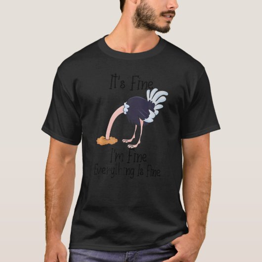 俺は素晴らし全て素晴らしダチョウ素晴らしだ Tシャツ (正面)