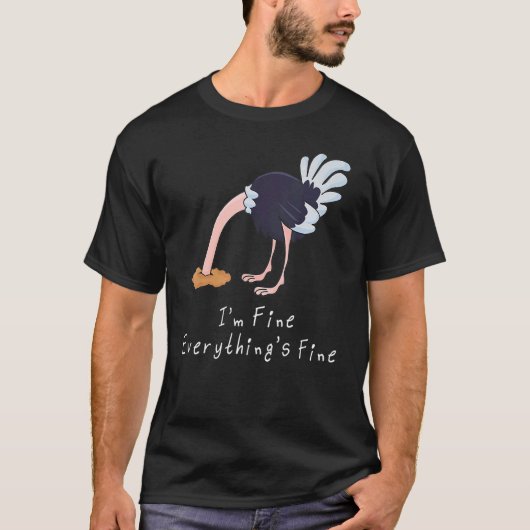 俺は素晴らし全て素晴らしダチョウ素晴らしだ Tシャツ (正面)