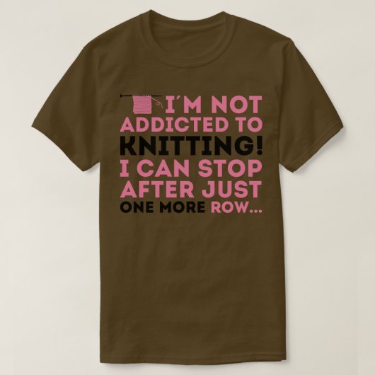 俺は編み物に溺れストップていない Tシャツ (デザイン正面)