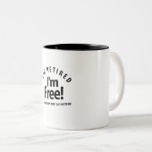 俺は自由退職しただ!除おもしろい職 ツートーンマグカップ (正面右)