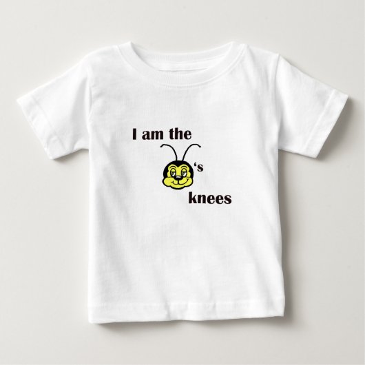 「俺は蜂のひざだ」ユーモア ベビーTシャツ (正面)