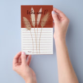 俺は誰だ？パンパブライダルシャワーゲームカード チラシ (ハンドル)