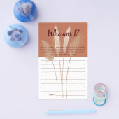 俺は誰だ?パンパブライダルシャワーゲームカード チラシ (シングル)