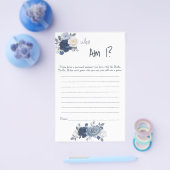 俺は誰だ?ブライダルシャワーゲームカードフライヤー チラシ (シングル)